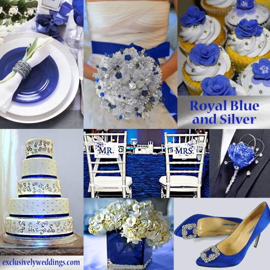 Royal Blue and Silver Wedding