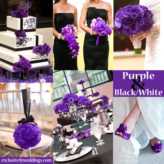 Purple-Black-and-White-Wedding-Colors