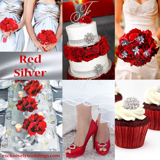 Red and Silver Wedding Colors