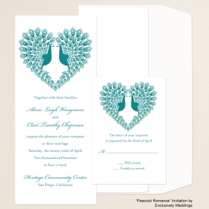 Peacock Romance Wedding Invitation