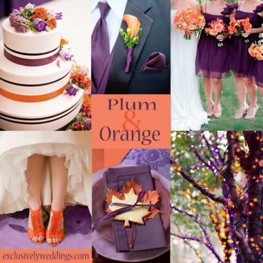 Plum and Orange Wedding