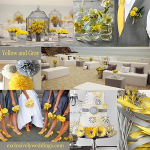 Yellow and Gray Wedding Colors