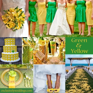 Green and Yellow Wedding Colors