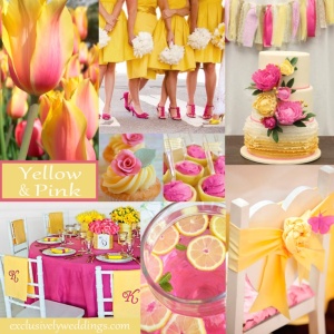 Yellow and Pink Wedding Colors