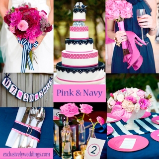 Pink and Navy Wedding