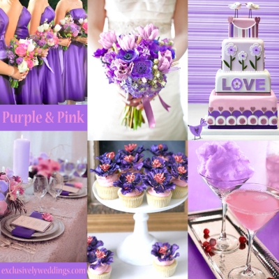 Purple and Pink Wedding Colors