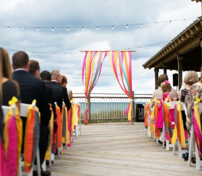 Ceremony backdrop for beach wedding