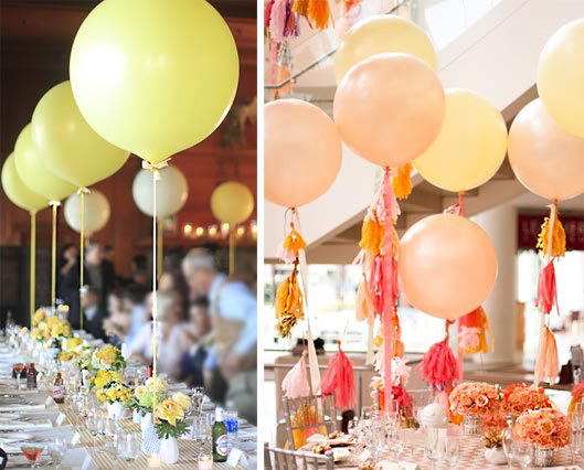 Balloons for table decor