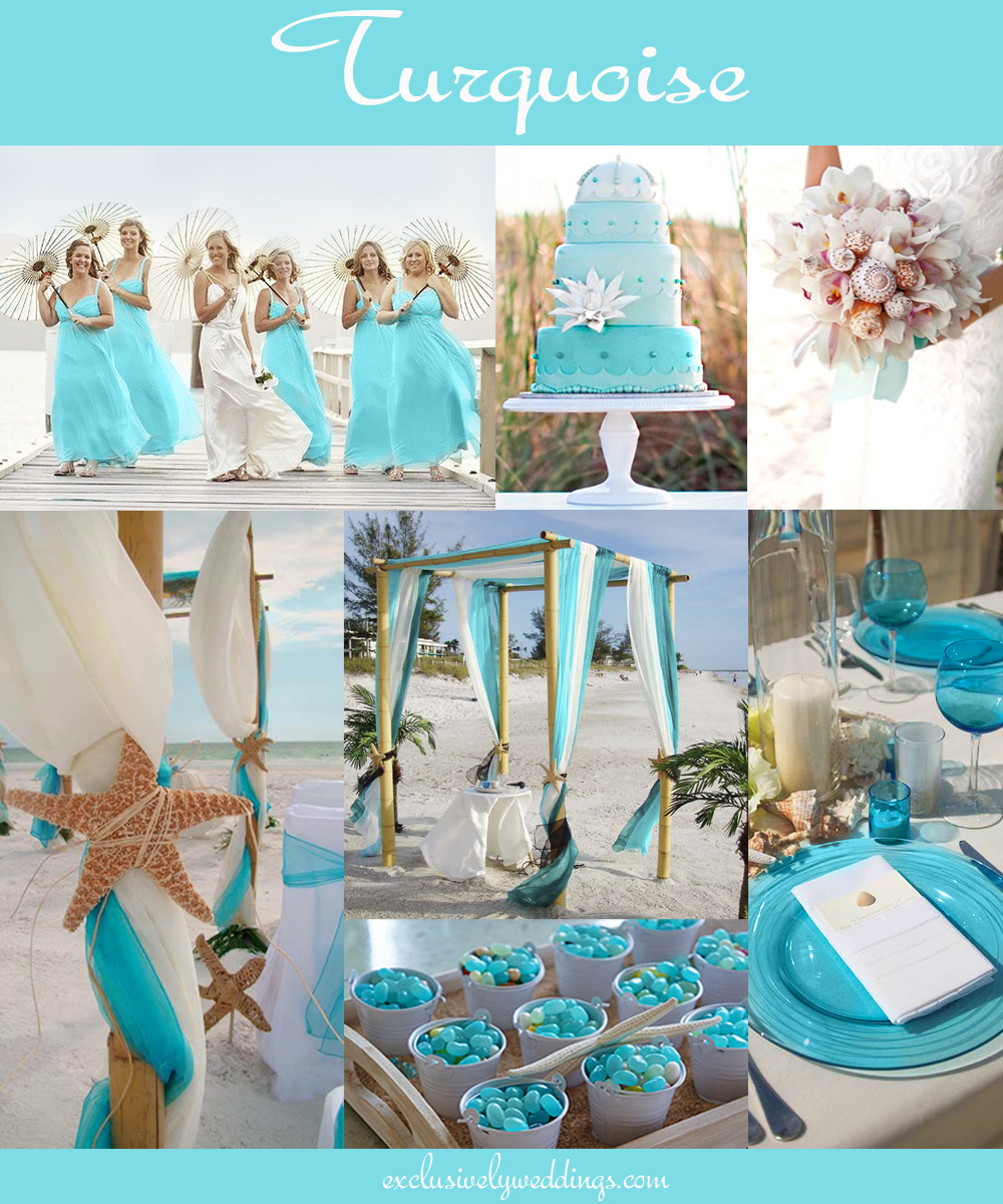 Turquoise and Aqua Wedding Colors