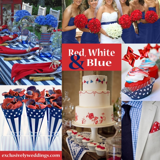 Red-white-and-blue wedding