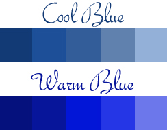 Warm blue and cool blue
